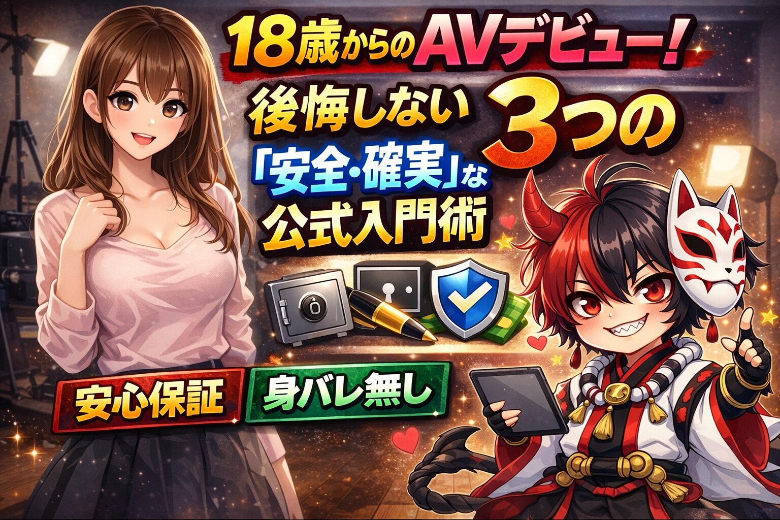 18歳からのAVデビュー！後悔しない3つの「安全・確実」な公式入門術