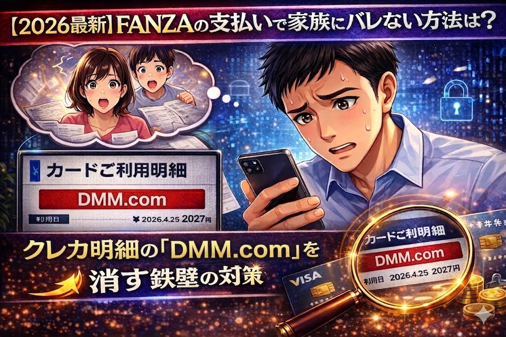 【2026最新】FANZAの支払いで家族にバレない方法は？クレカ明細