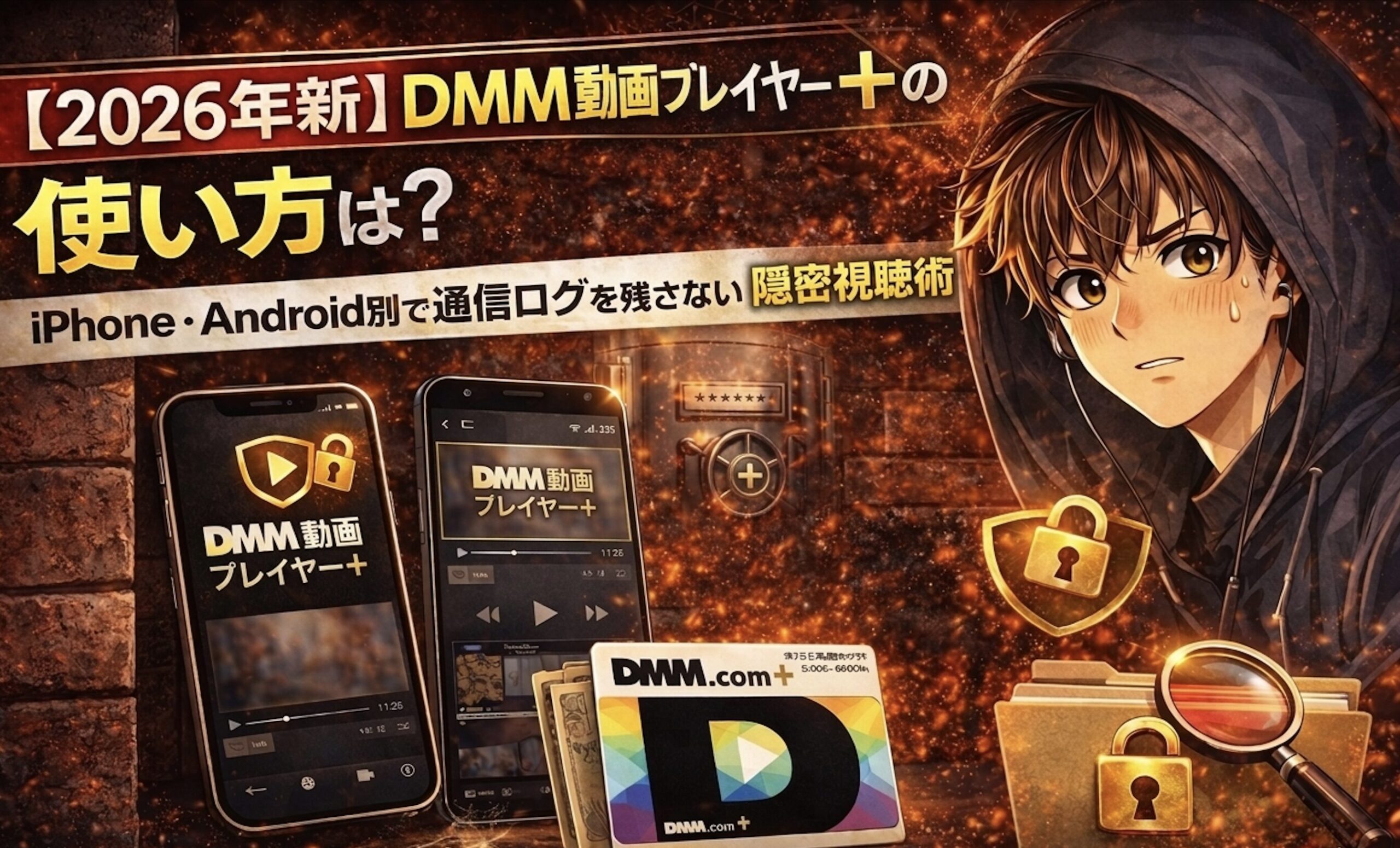 【2026年最新】DMM動画プレイヤー＋の使い方は？iPhone・Android別で通信ログを残さない隠密視聴術