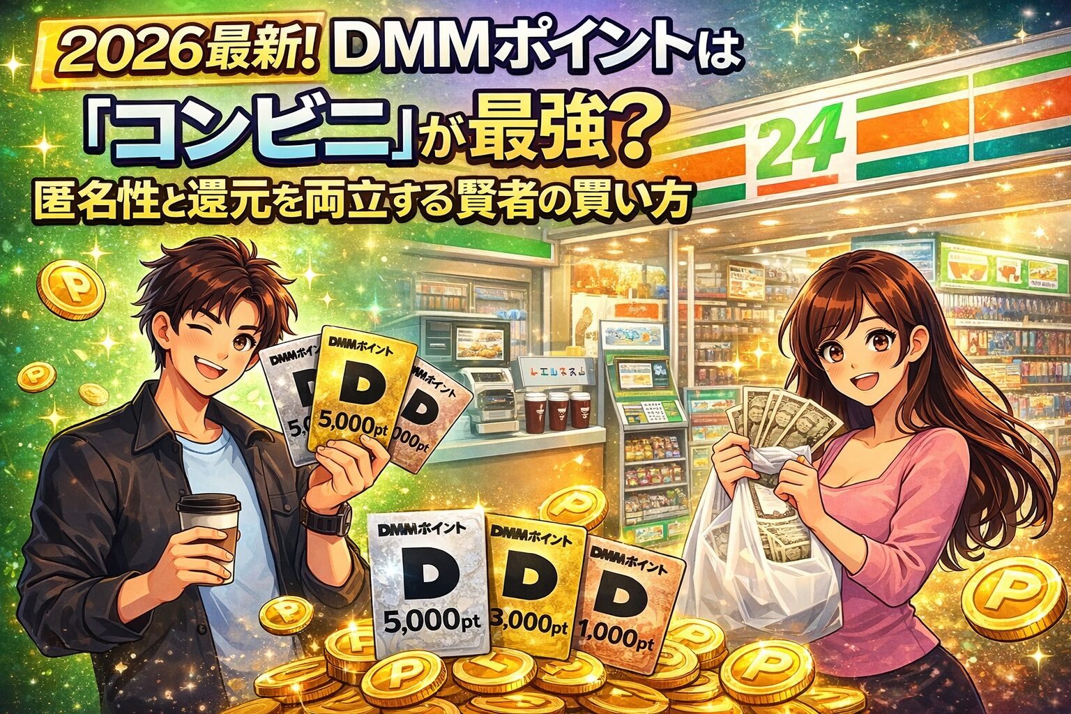 【2026最新】DMMポイントは「コンビニ」が最強？匿名性と還元を両立する賢者の買い方