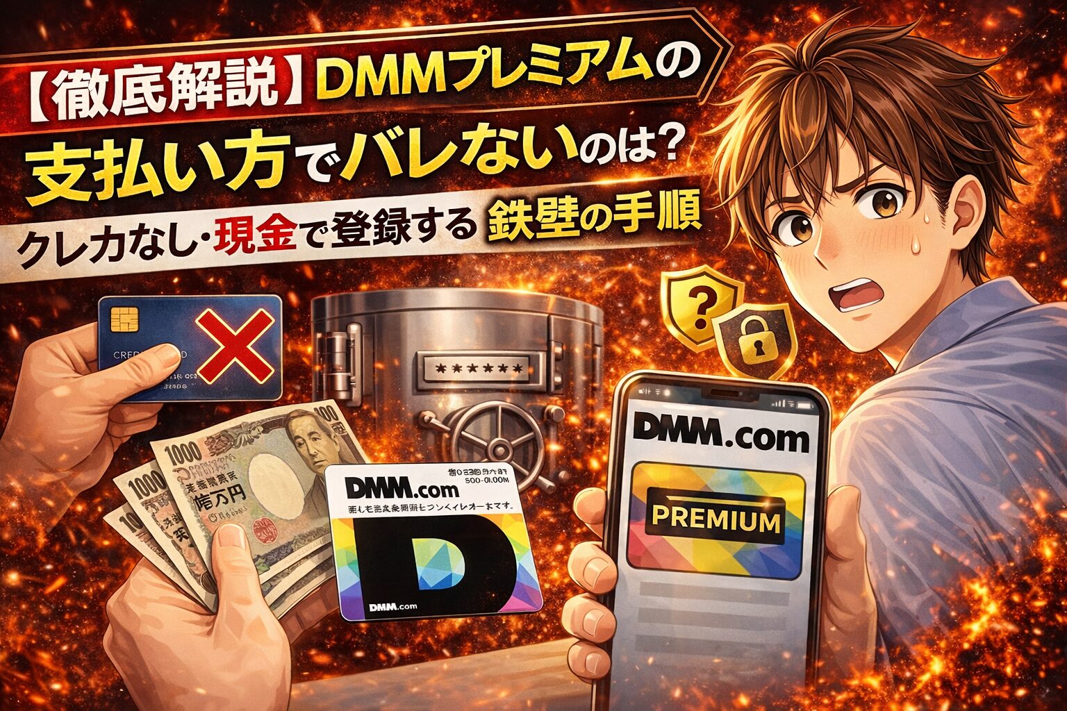 【画像解説】DMMプレミアムの支払い方法でバレないのはどれ？クレカなし・現金で登録する鉄壁の手順