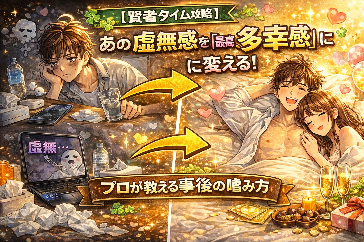 【賢者タイム攻略】あの虚無感を「最高の多幸感」に変える！プロが教える事後の嗜み方