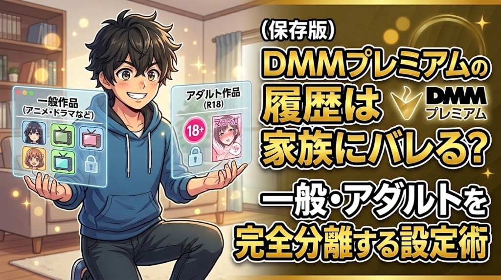 【保存版】DMMプレミアムの履歴は家族にバレる？