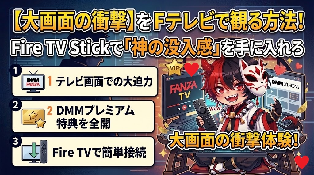 FANZA TV（DMMプレミアム）をテレビで観る方法！Fire TV Stick